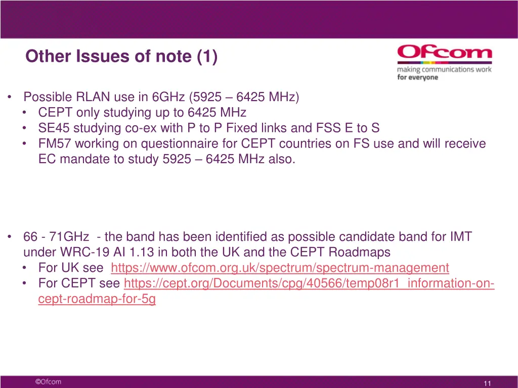 other issues of note 1