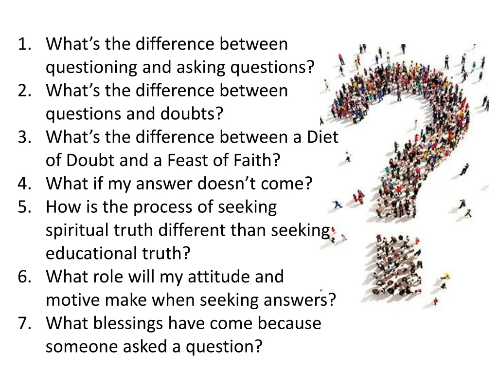 1 what s the difference between questioning