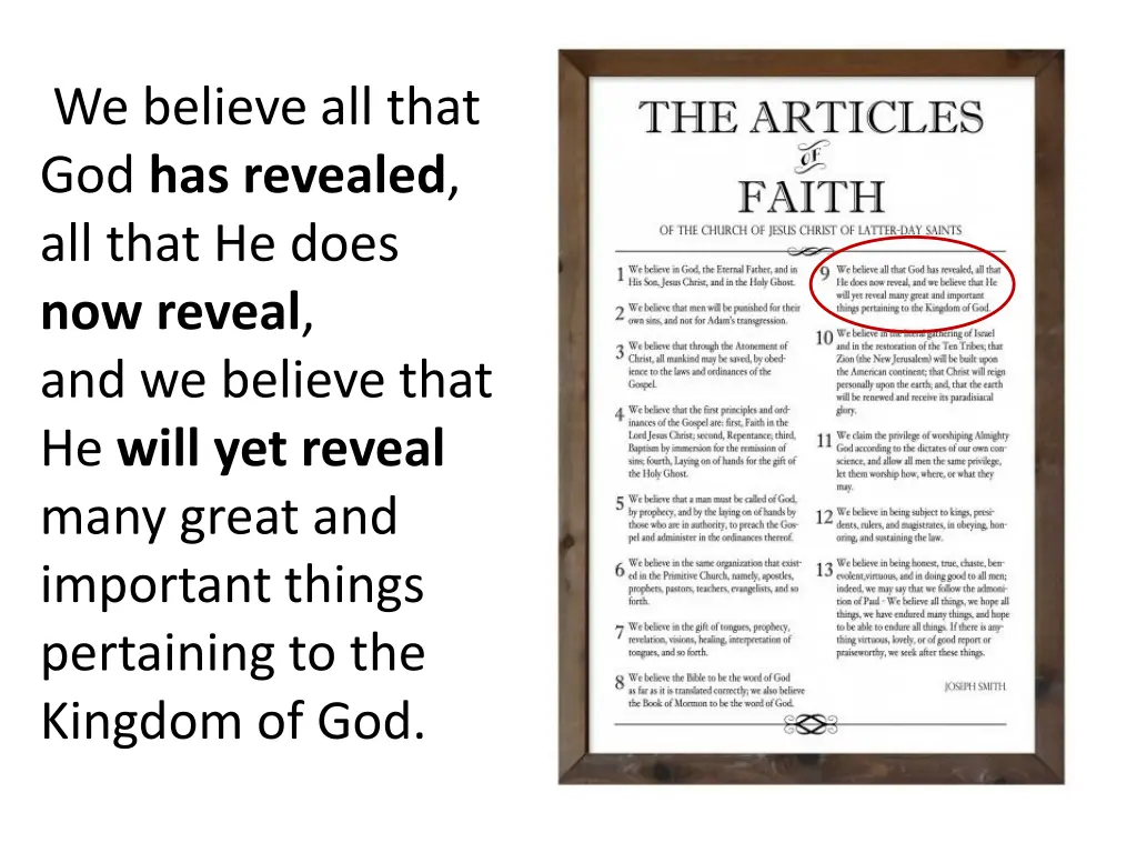 we believe all that god has revealed all that 1