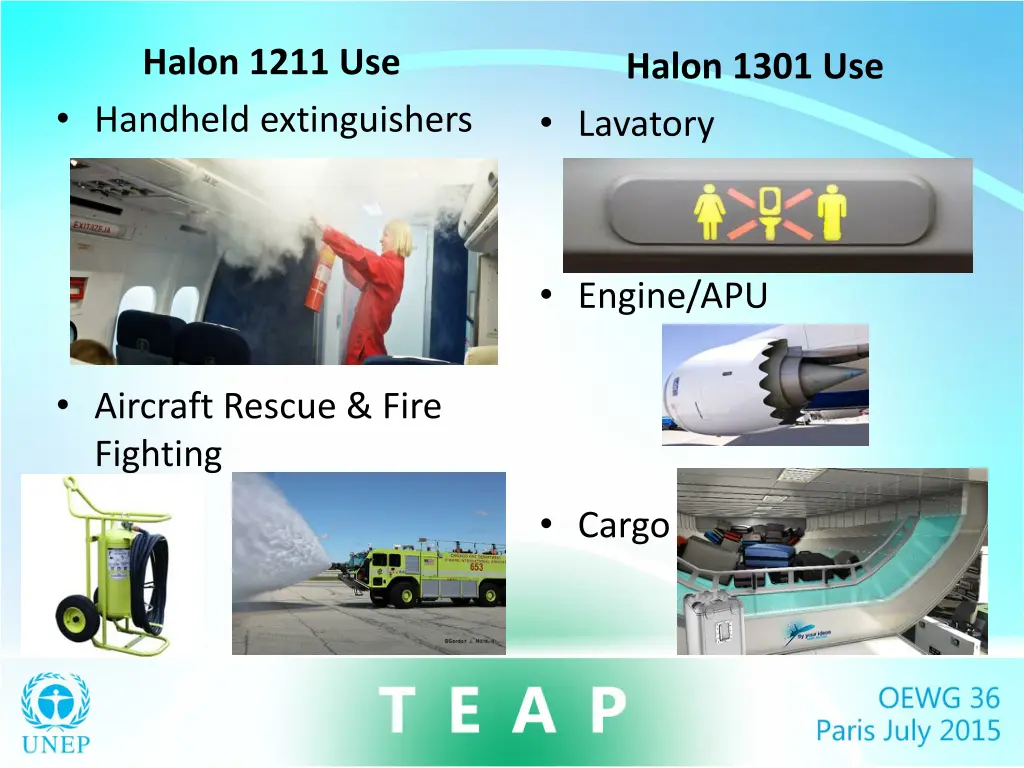 halon 1211 use handheld extinguishers