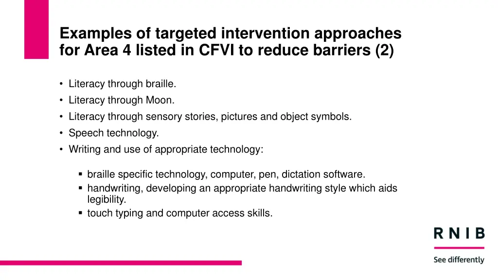 examples of targeted intervention approaches 1