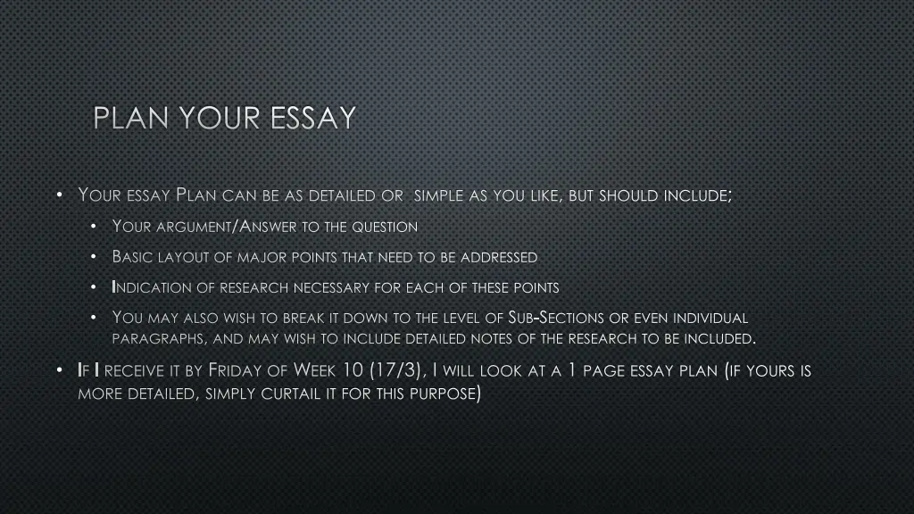 plan your essay