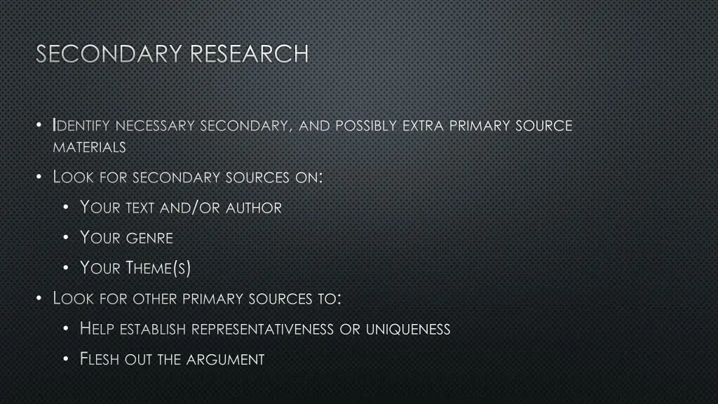 secondary research