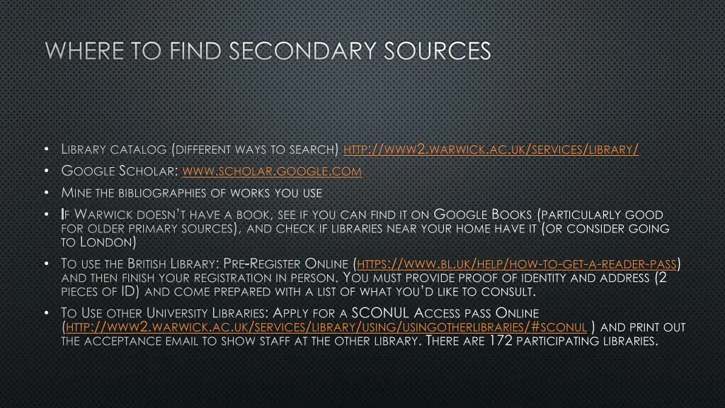 where to find secondary sources