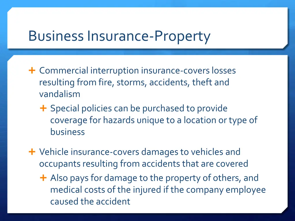 business insurance property