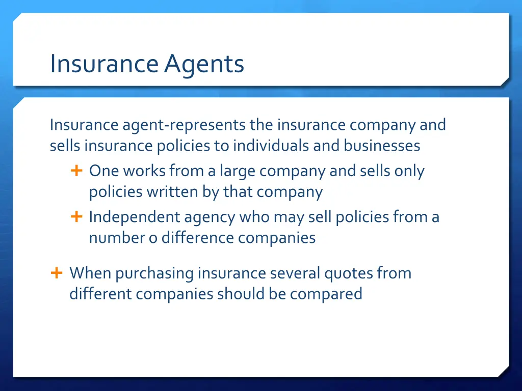 insurance agents
