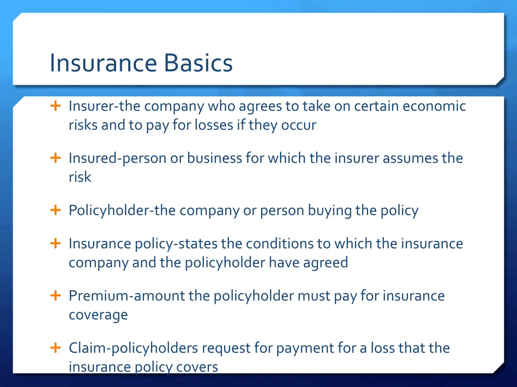 insurance basics
