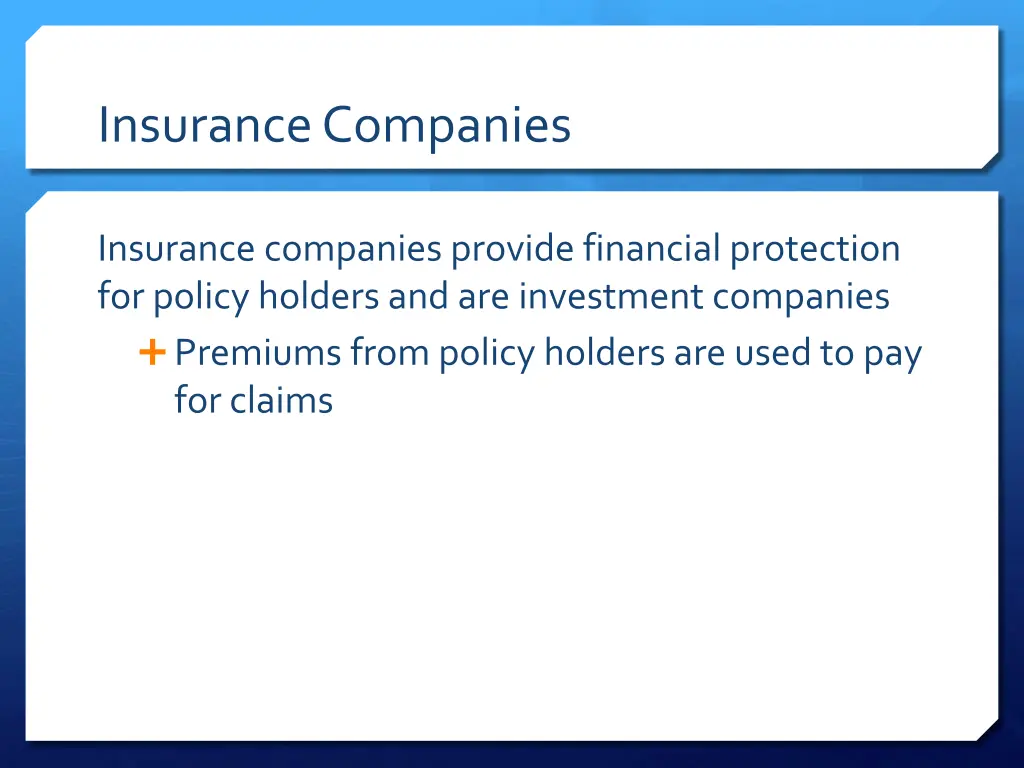 insurance companies