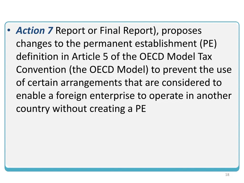 action 7 report or final report proposes changes