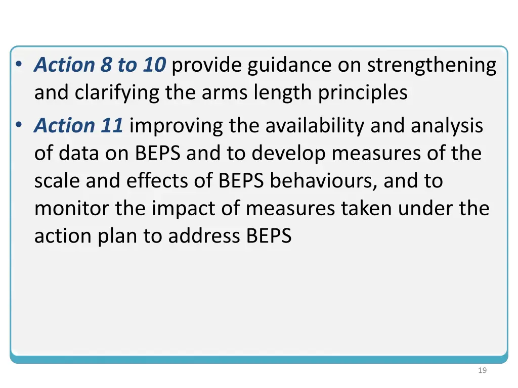 action 8 to 10 provide guidance on strengthening