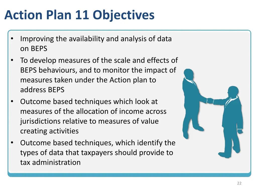 action plan 11 objectives