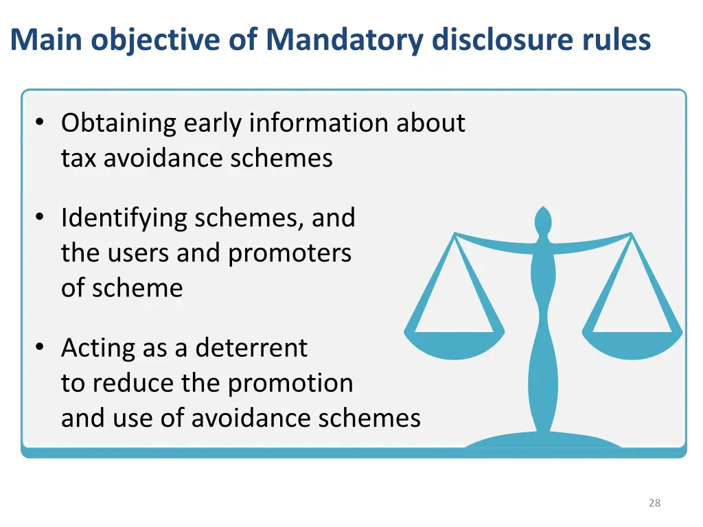 main objective of mandatory disclosure rules