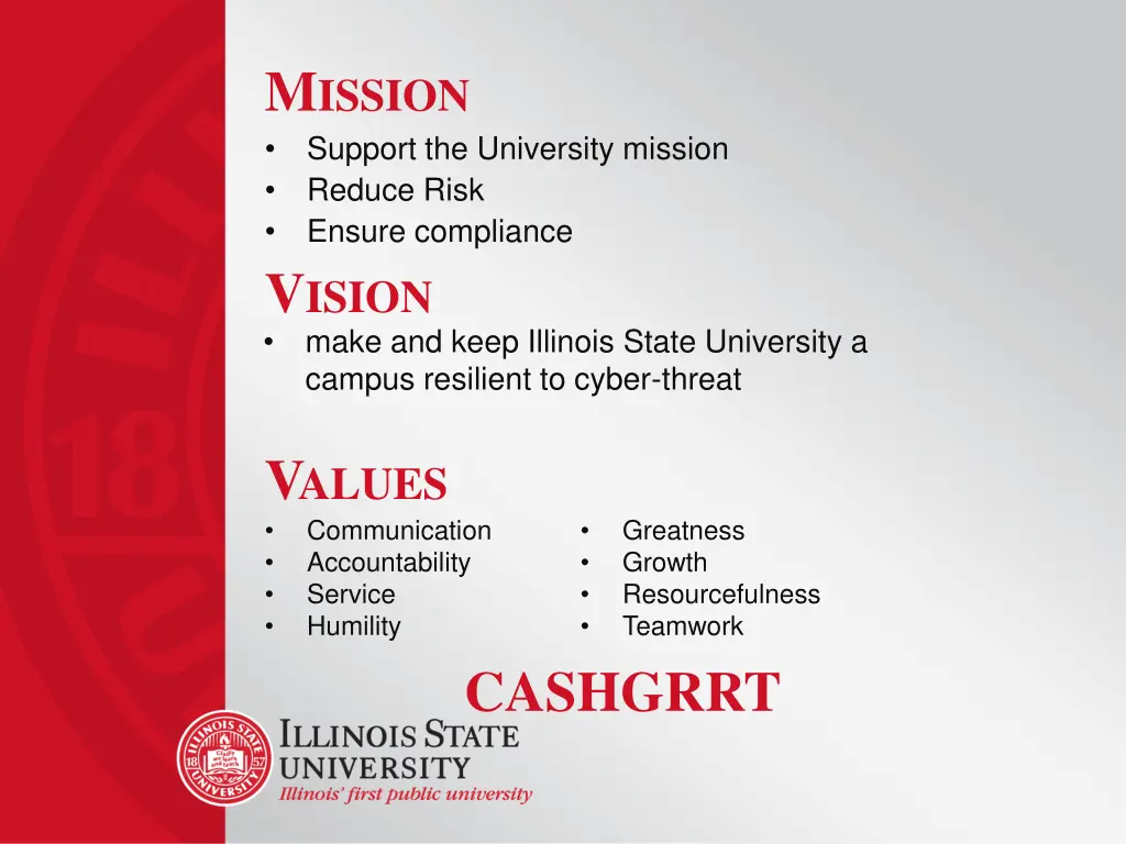 m ission support the university mission reduce