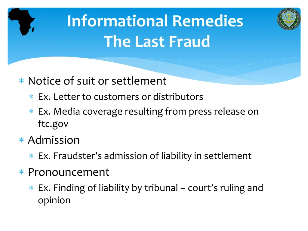 informational remedies the last fraud