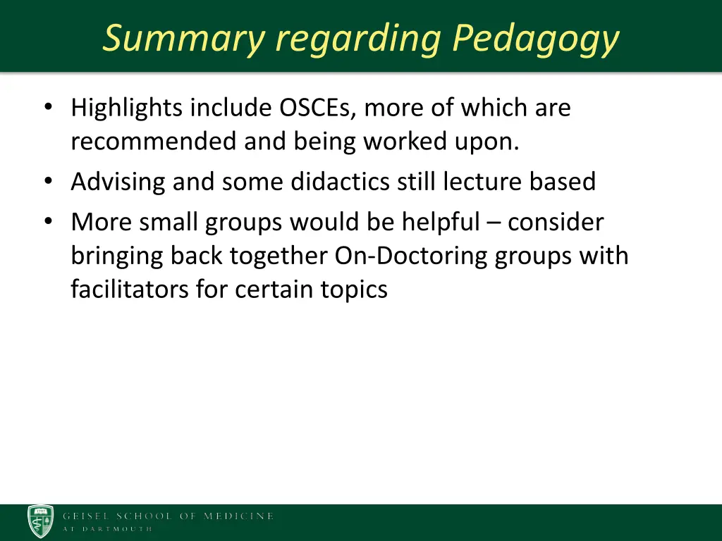 summary regarding pedagogy