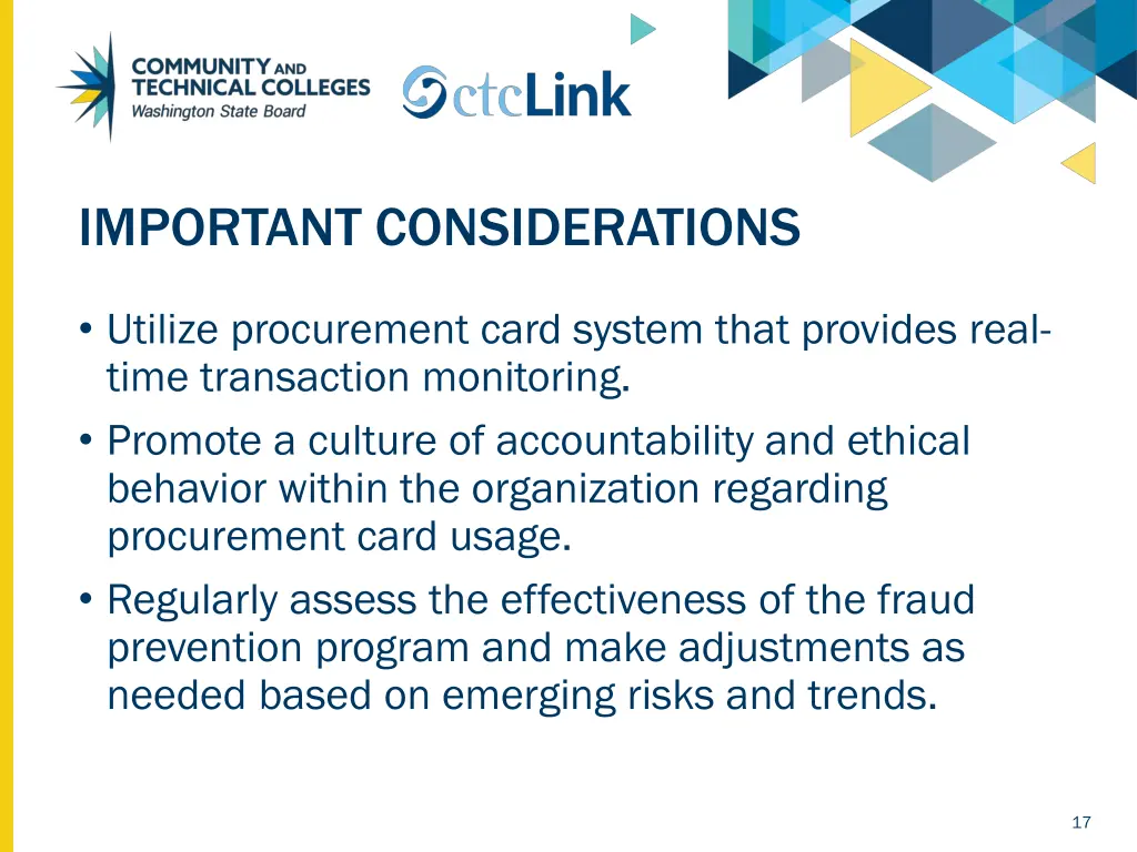 important considerations