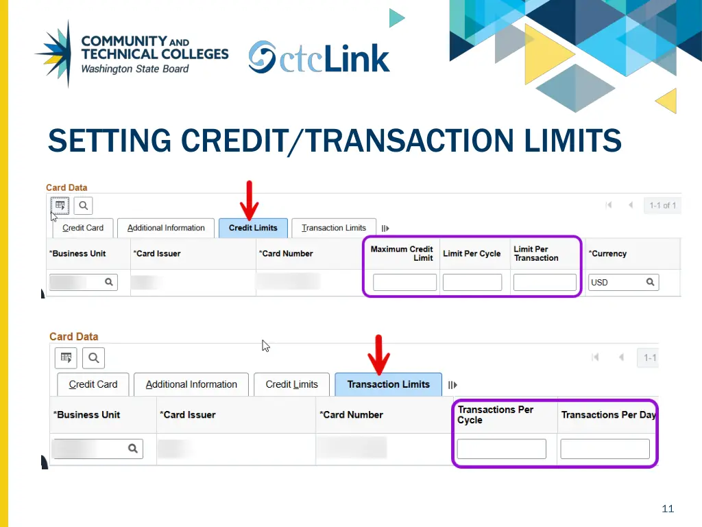 setting credit transaction limits