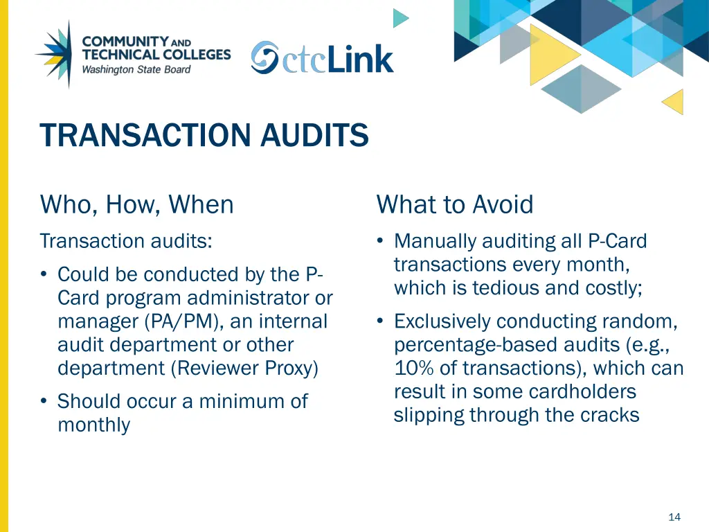 transaction audits