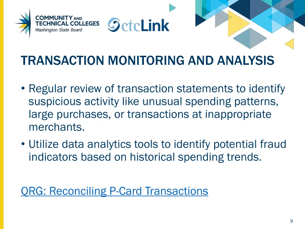 transaction monitoring and analysis