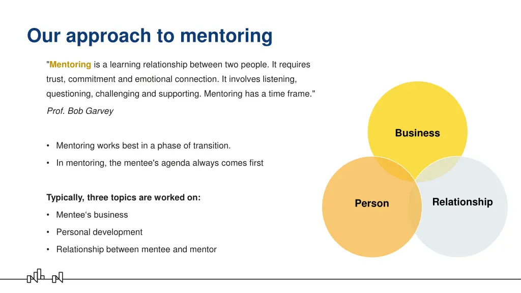 our approach to mentoring