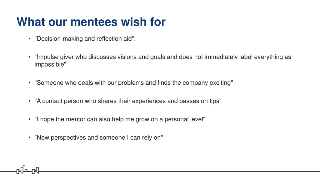 what our mentees wish for