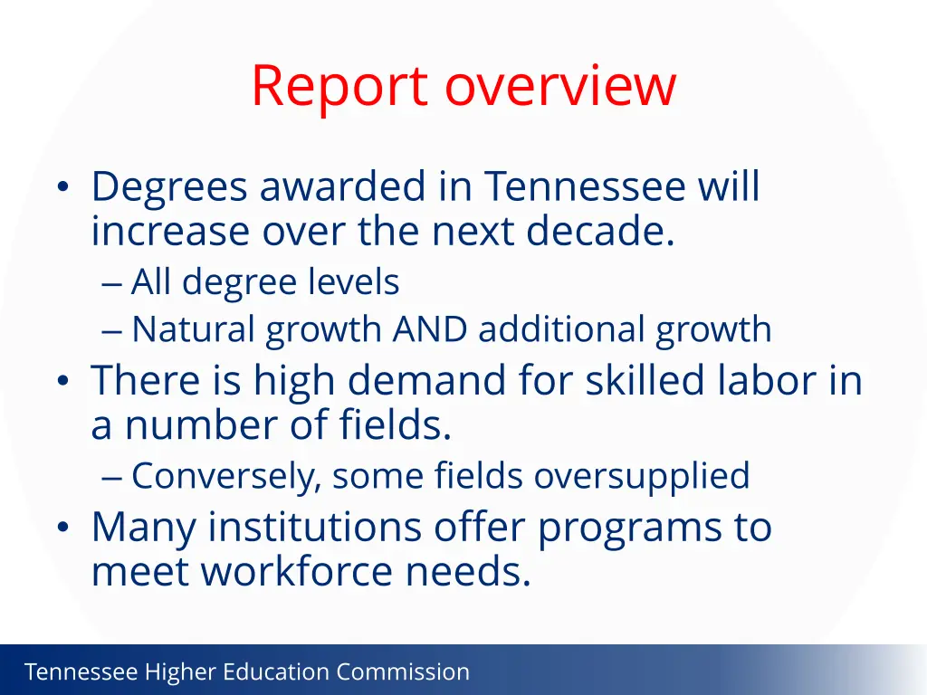 report overview