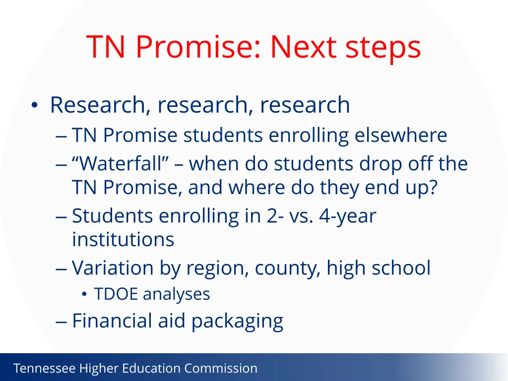 tn promise next steps