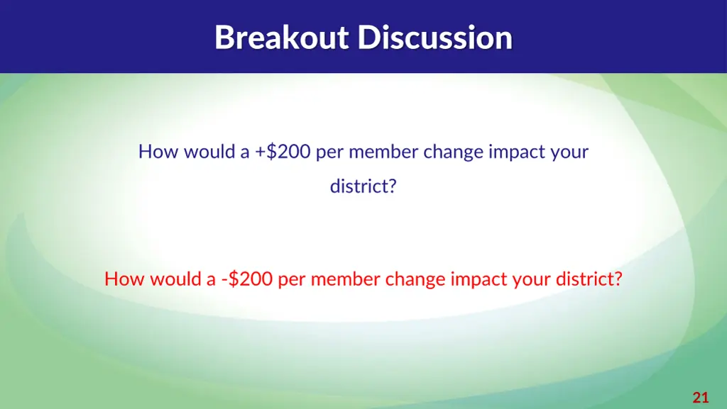 breakout discussion