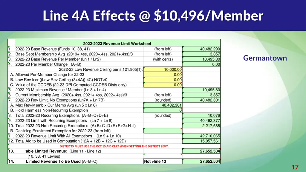 line 4a effects @ 10 496 member