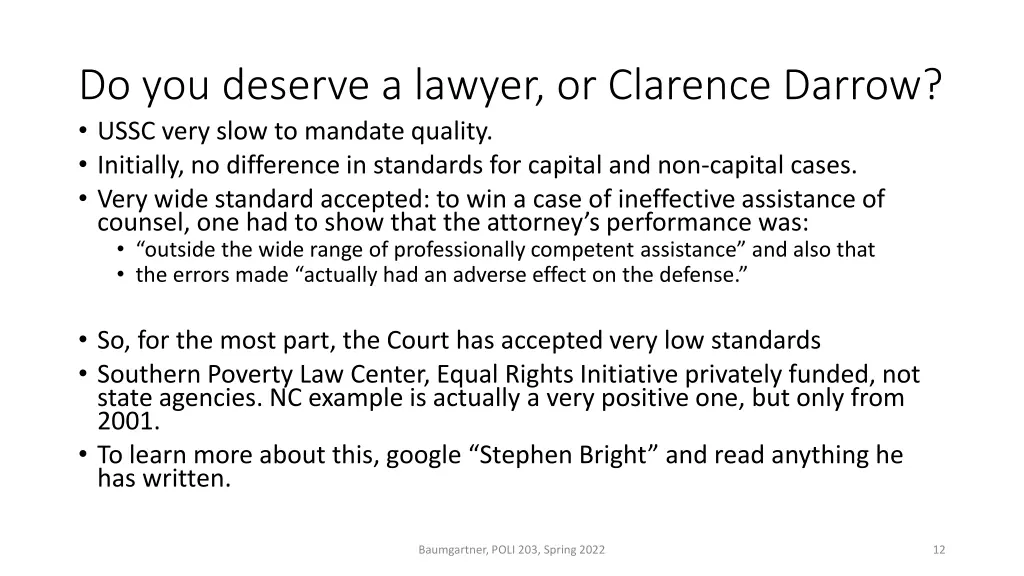 do you deserve a lawyer or clarence darrow ussc