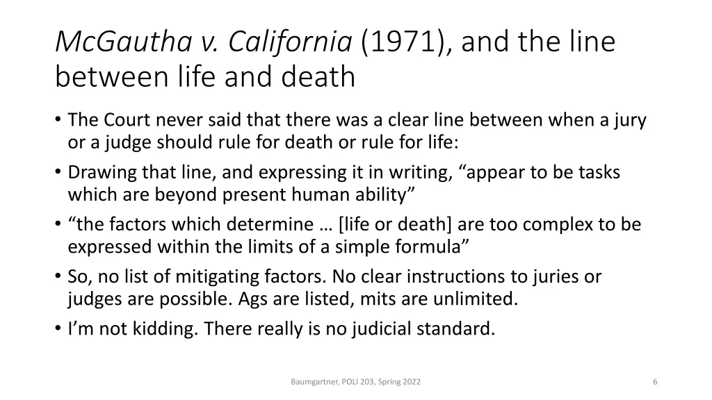 mcgautha v california 1971 and the line between