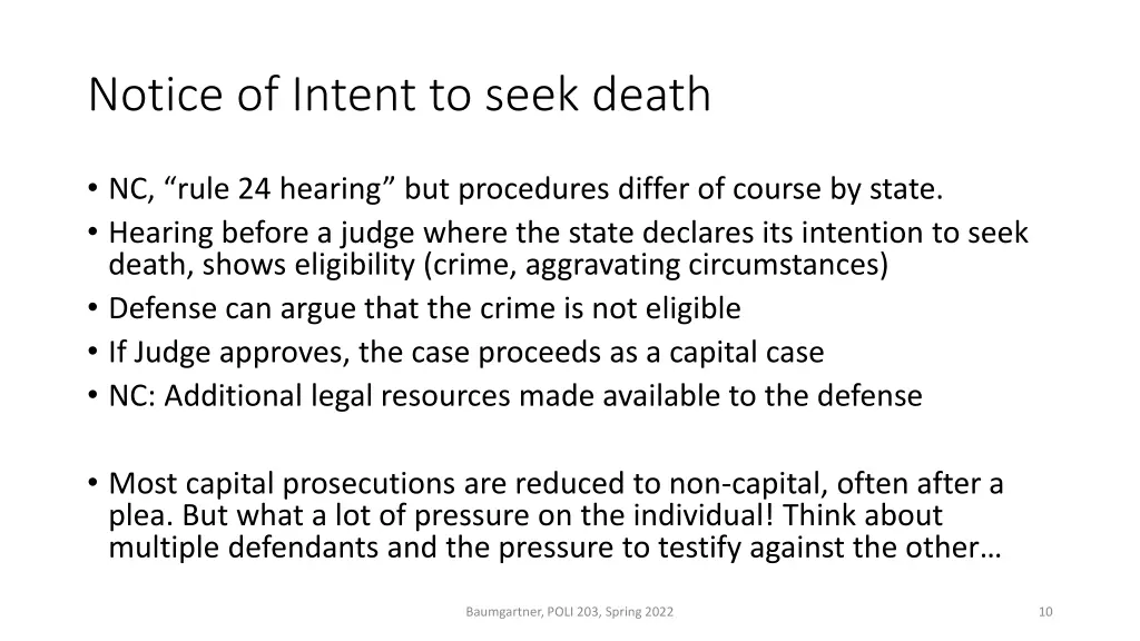 notice of intent to seek death