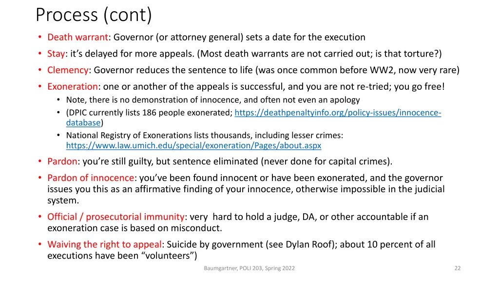process cont death warrant governor or attorney