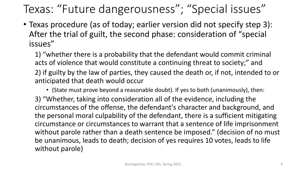 texas future dangerousness special issues texas