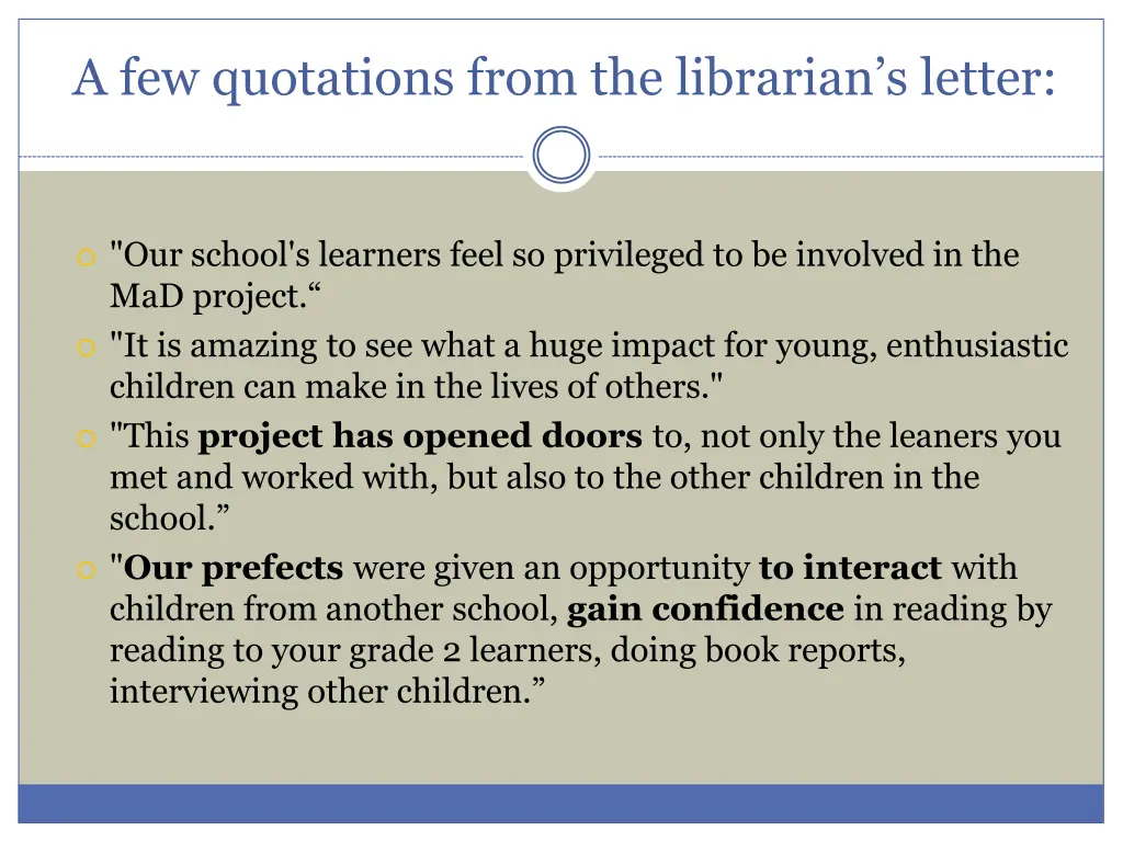 a few quotations from the librarian s letter