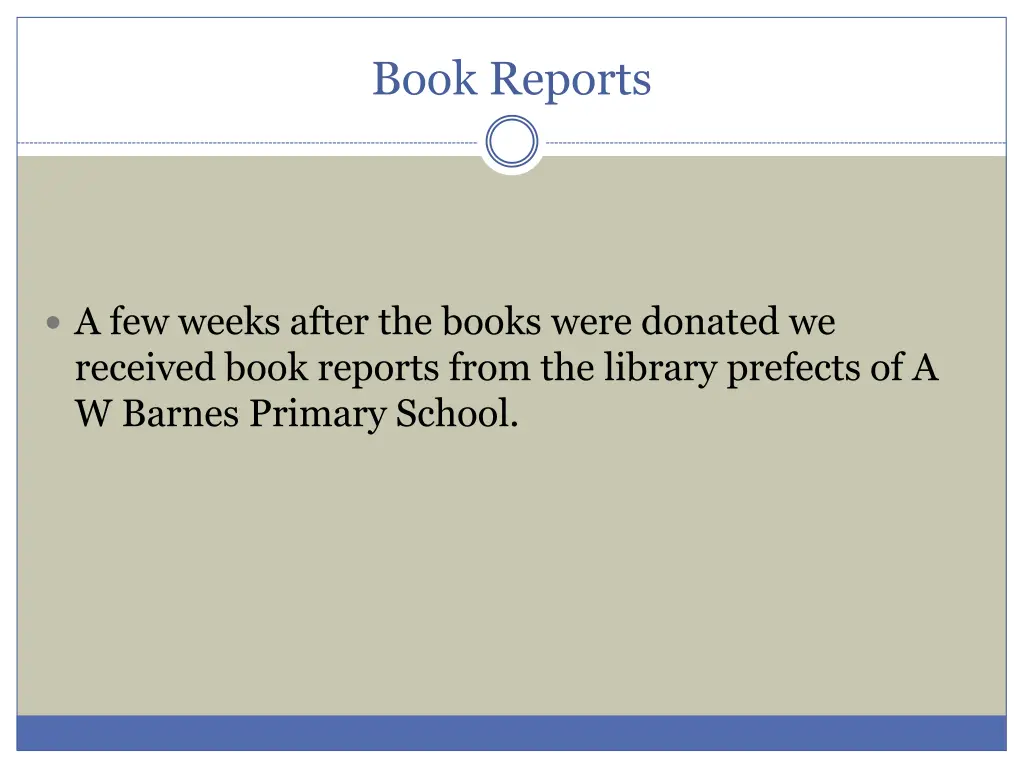 book reports