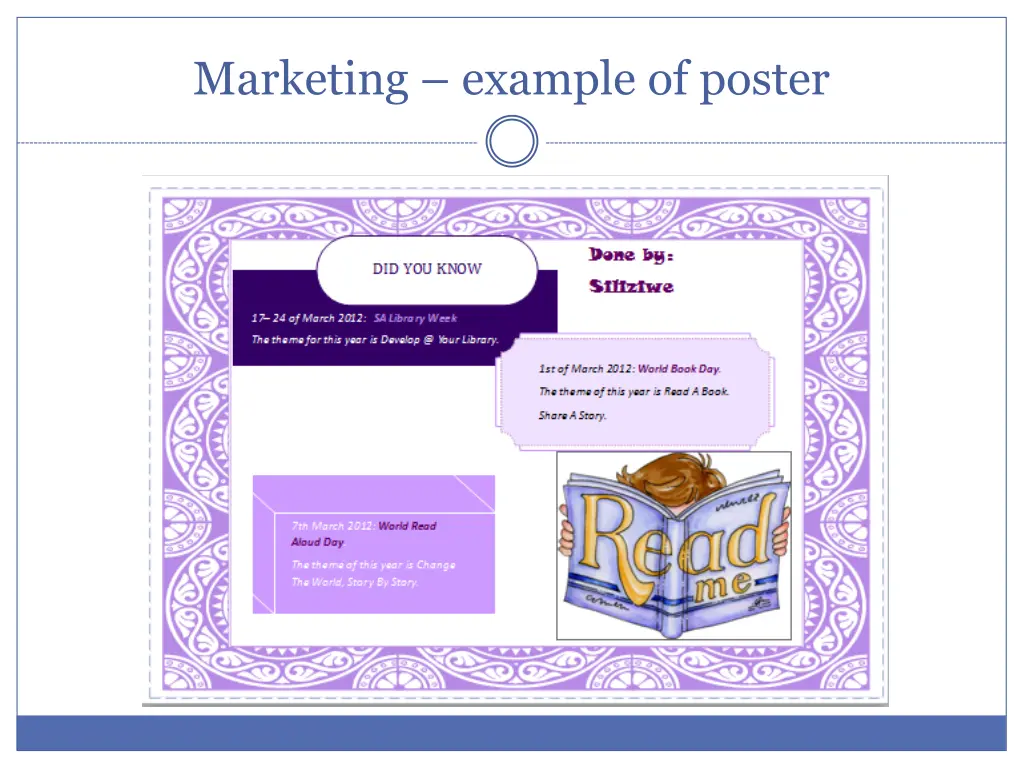 marketing example of poster