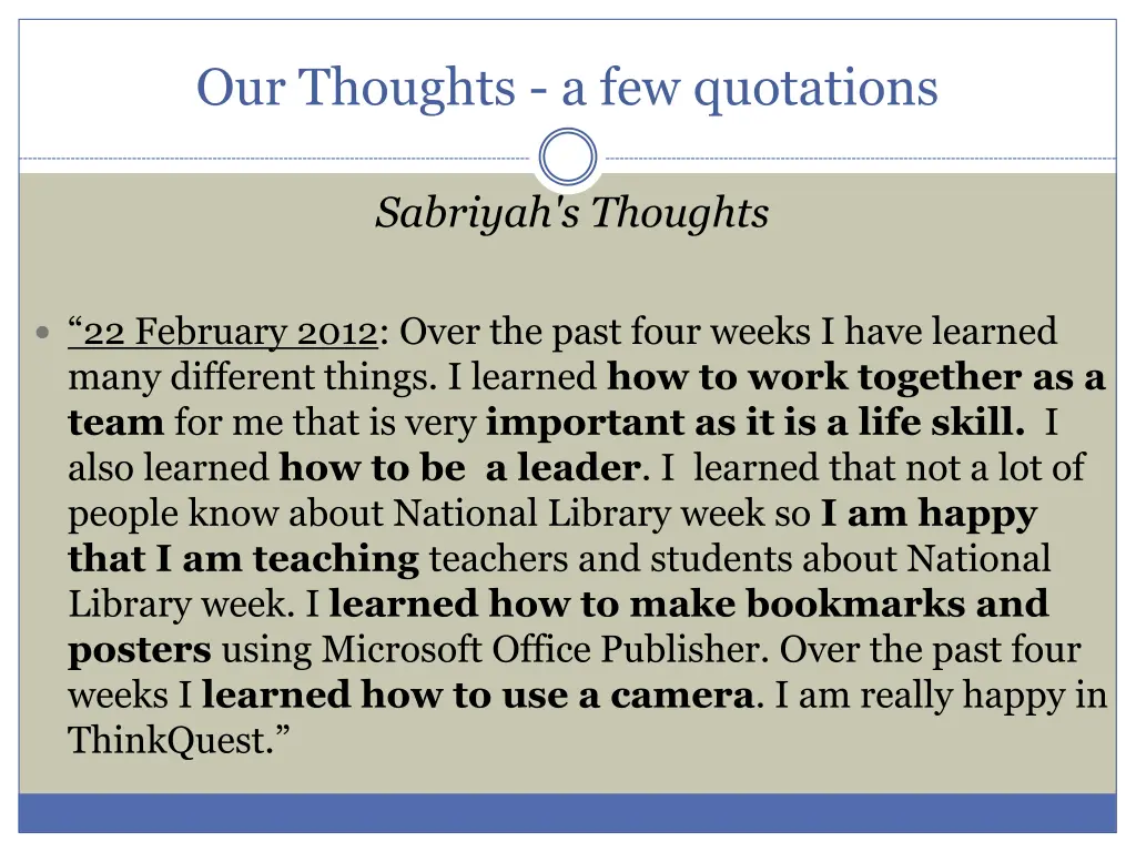 our thoughts a few quotations