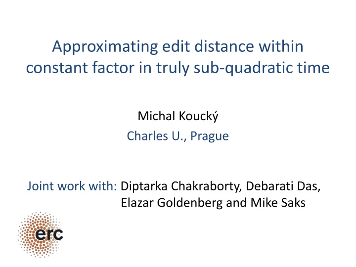 approximating edit distance within constant