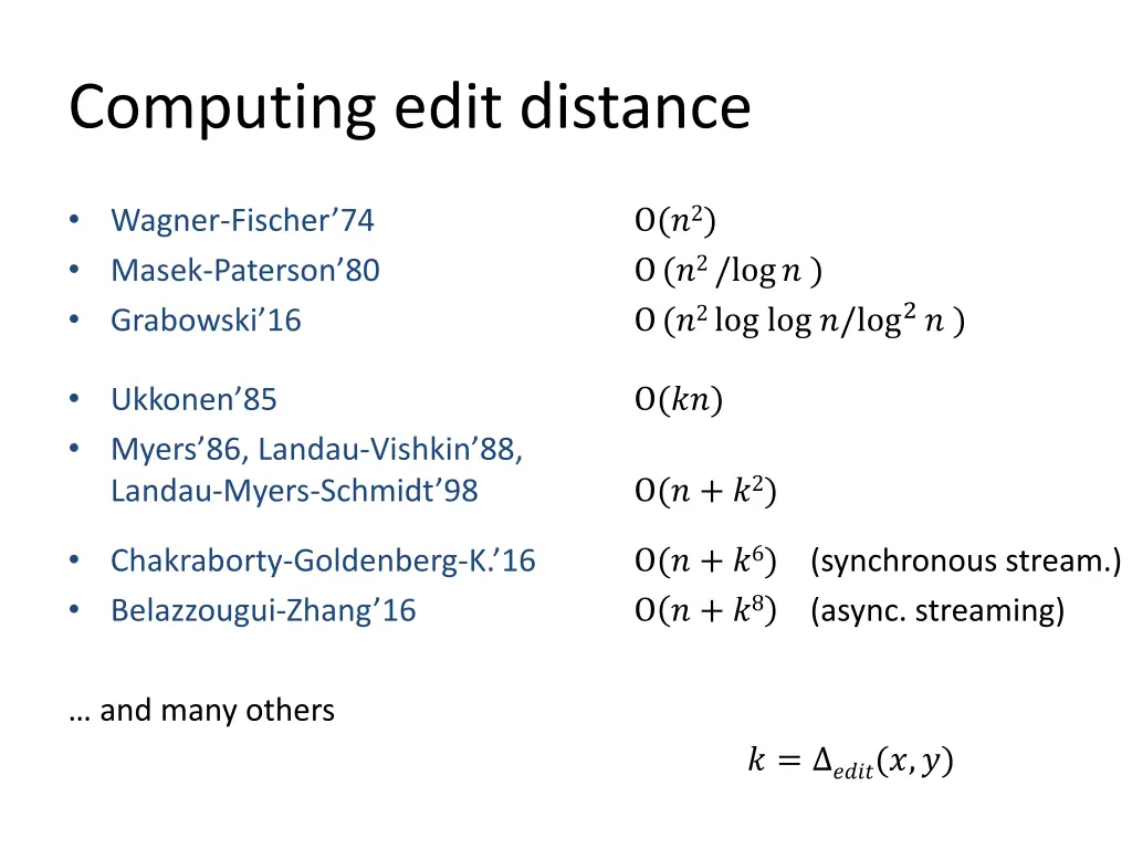 computing edit distance