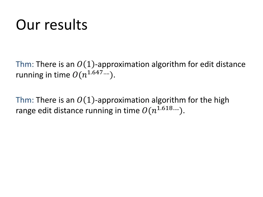 our results