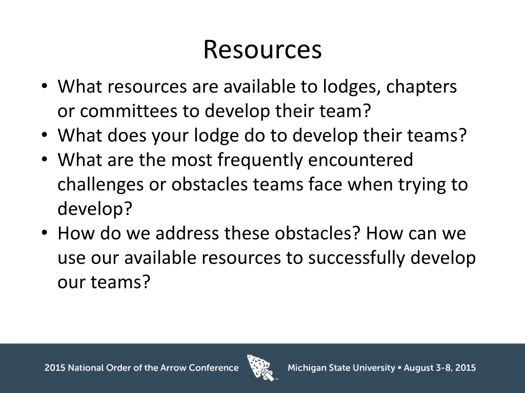 resources