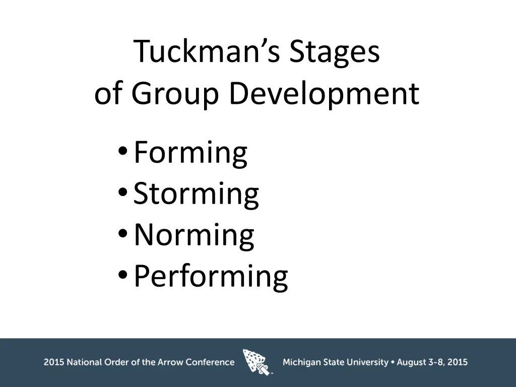 tuckman s stages of group development