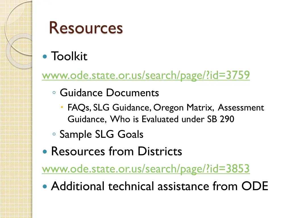 resources