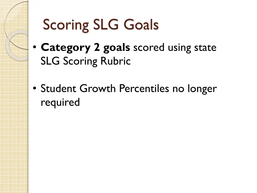 scoring slg goals