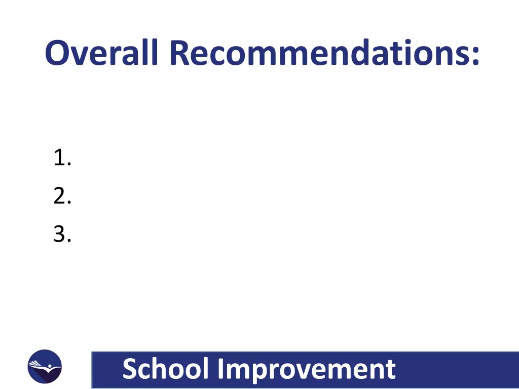 overall recommendations