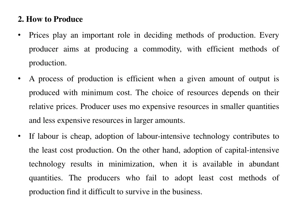 2 how to produce