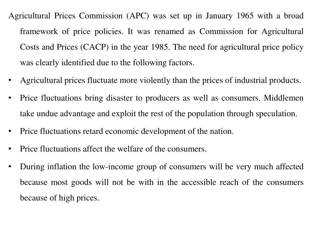 agricultural prices commission