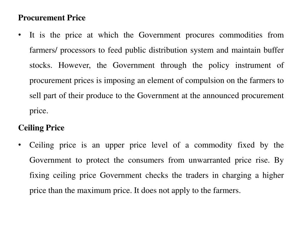 procurement price