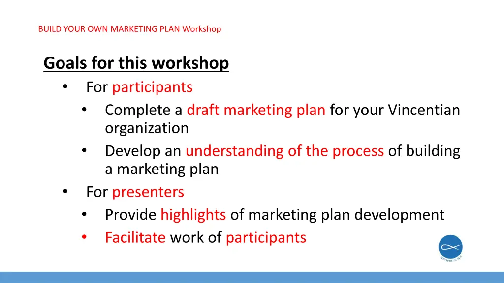 build your own marketing plan workshop 1